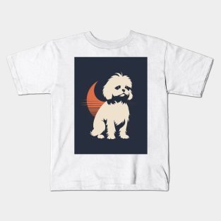 Maltese Dog 2 - Japanese Old Vintage Kids T-Shirt